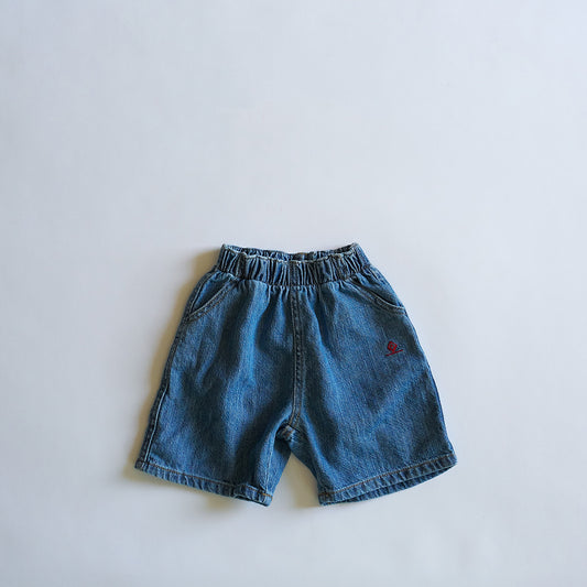 Troll denim shorts